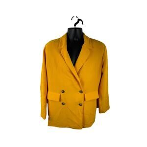 Wilfred Aritzia Double Breasted Oversized Blazer Marigold Size Small